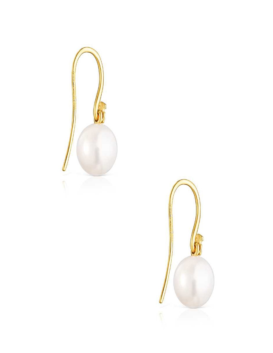 Aretes con acabado lustre perla 3