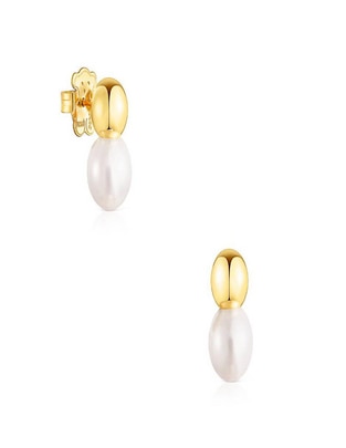 Aretes con acabado lustre perla 1