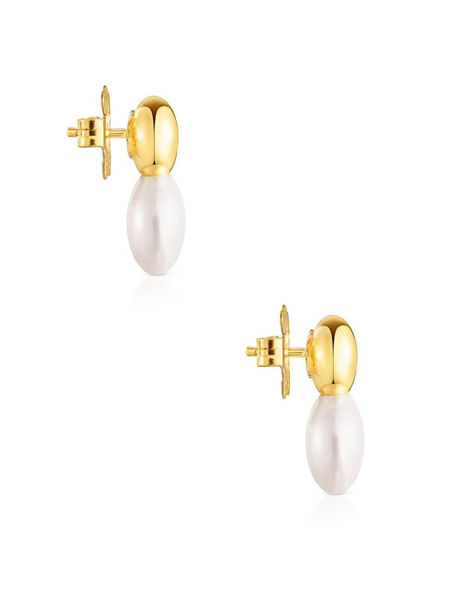 Aretes con acabado lustre perla 3