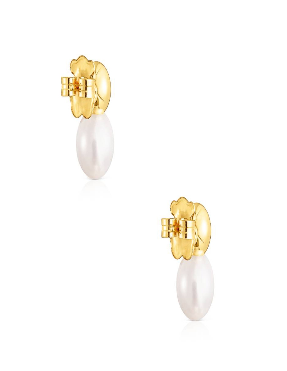 Aretes con acabado lustre perla