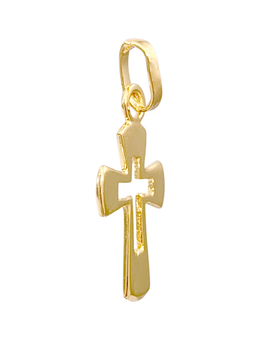 Dije de cruz Roca de oro amarillo 14 K