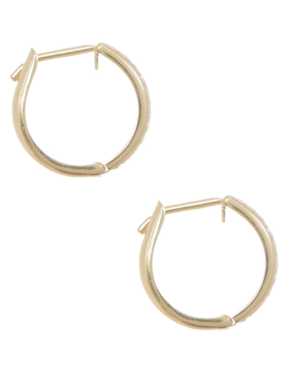 Arracadas de oro amarillo 14 K con acabado martillado 3
