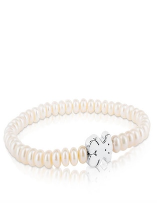 Brazalete de plata con perla p 925 Sweet Dolls con acabado lustre 1