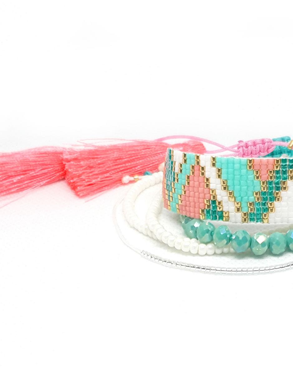 Set pulsera acabado liso