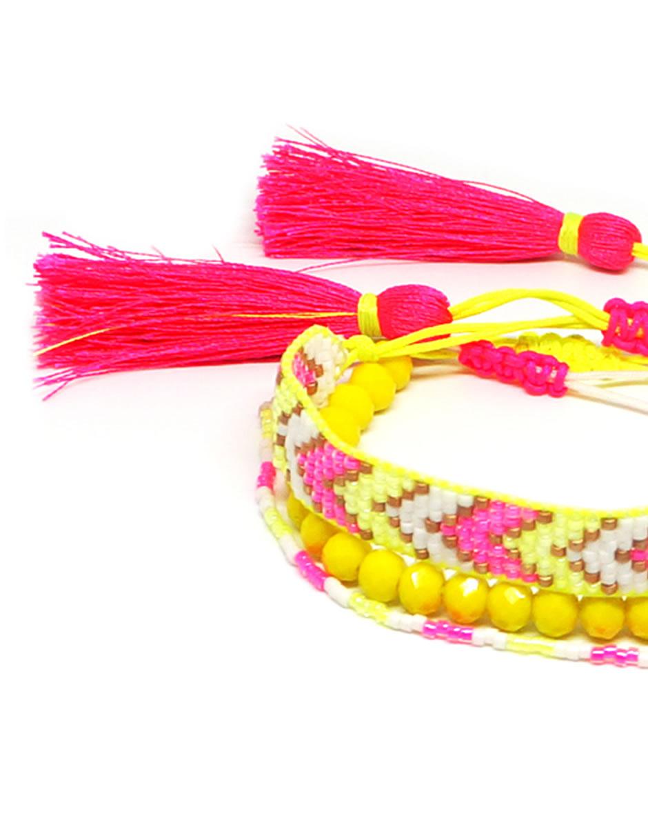 Set pulsera acabado liso
