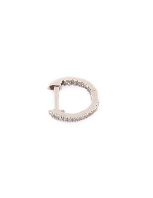 Piercing de oro blanco 14 K con acabado pavé diamante Piercing de oro blanco 14 K con acabado pavé diamante