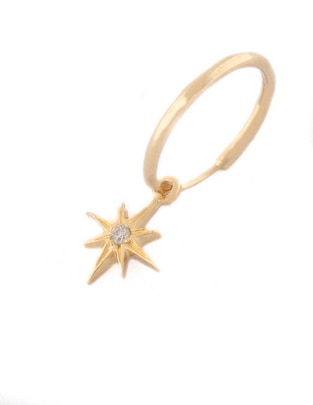 Piercing Ingrata Fortuna de oro amarillo 14 K con acabado brillante diamante