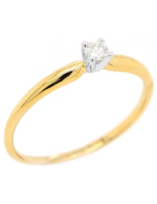 Solitario 14 k diamante Solitario 14 k diamante