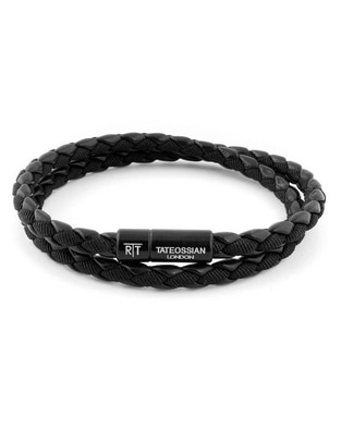 Brazalete de piel con acabado mate