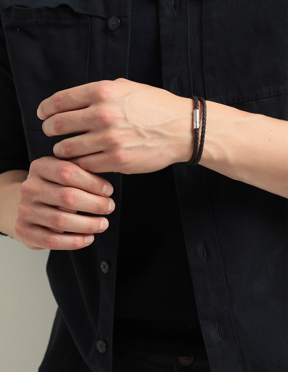 Brazalete de piel acabado mate 3
