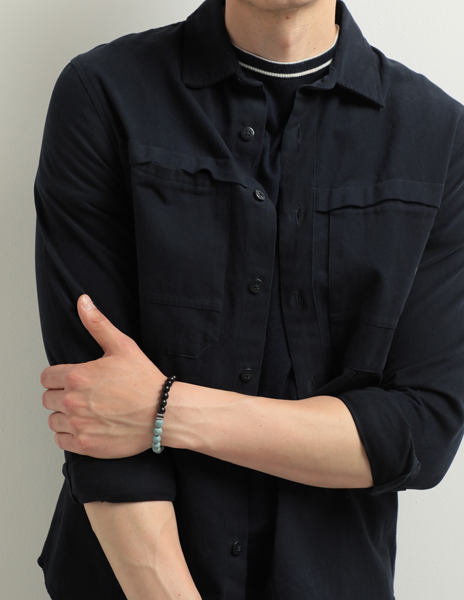 Brazalete con semipreciosas con acabado lustre 2