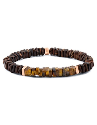 Pulsera con ojo de tigre con acabado mate 1