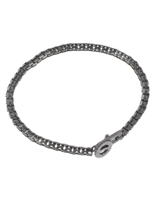 Brazalete de plata con acabado pulido