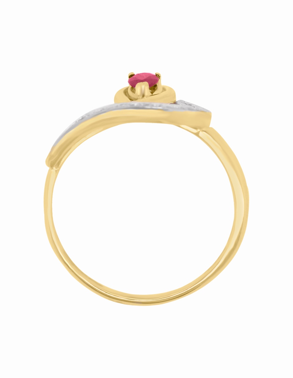 Anillo de gota Fascinare de oro amarillo brillante 3