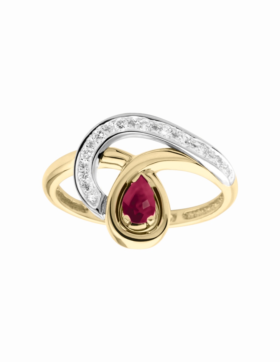 Anillo de gota Fascinare de oro amarillo brillante 4