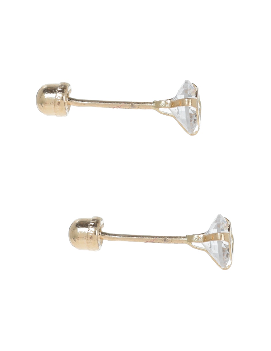 Broqueles circulares Ttvarios de oro zirconia