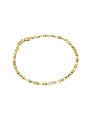 Pulsera de oro amarillo 14 K acabado brillante