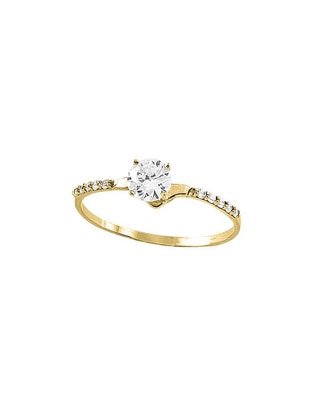 Anillo de compromiso de oro 10 k