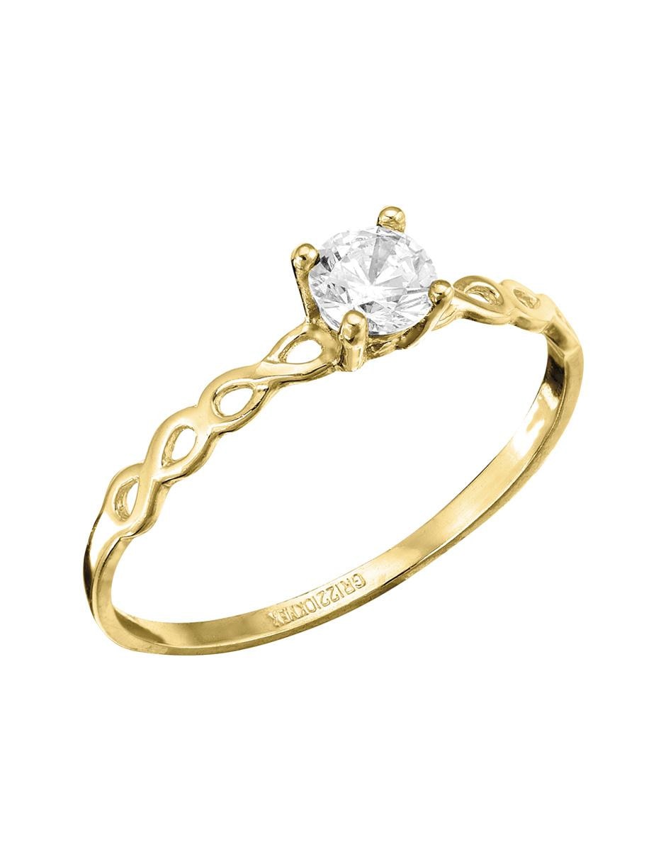 Anillo de compromiso de oro 10 k