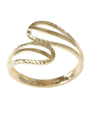Anillo 14 k de oro brillante