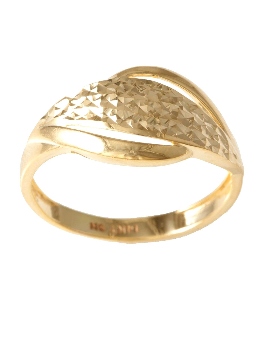Anillo 14 k de oro pulido