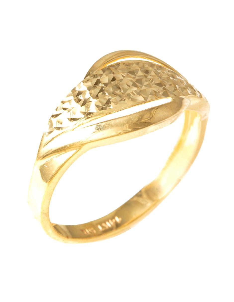 Anillo 14 k de oro pulido