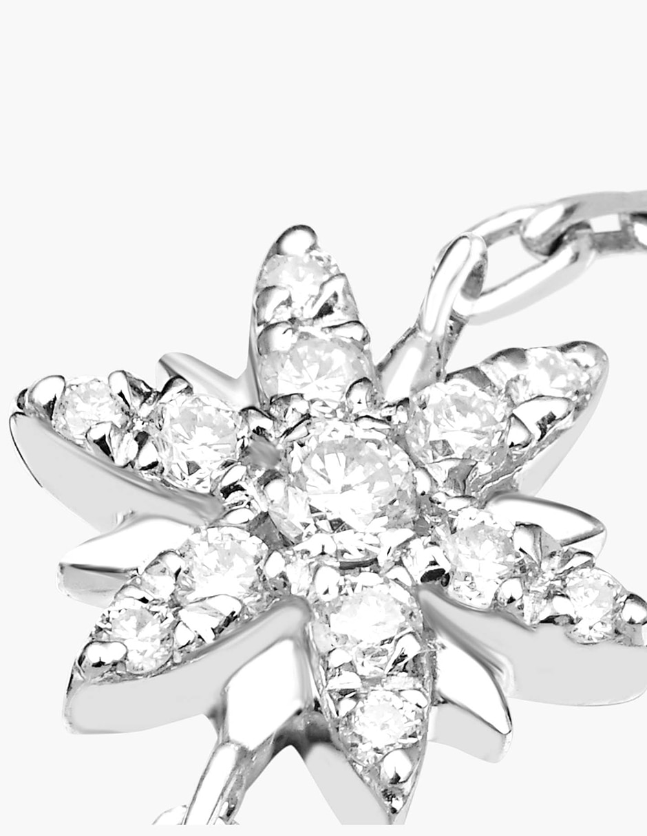 Anillo de estrella 14 k de oro diamante diamantado 3