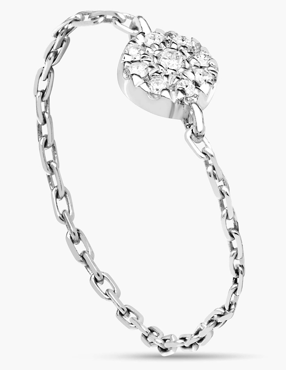 Anillo 18 k de oro diamante diamantado 4