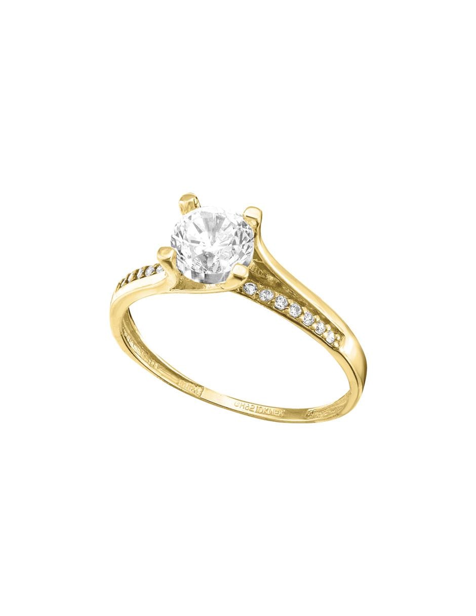 Anillo de compromiso de oro 10 k 2