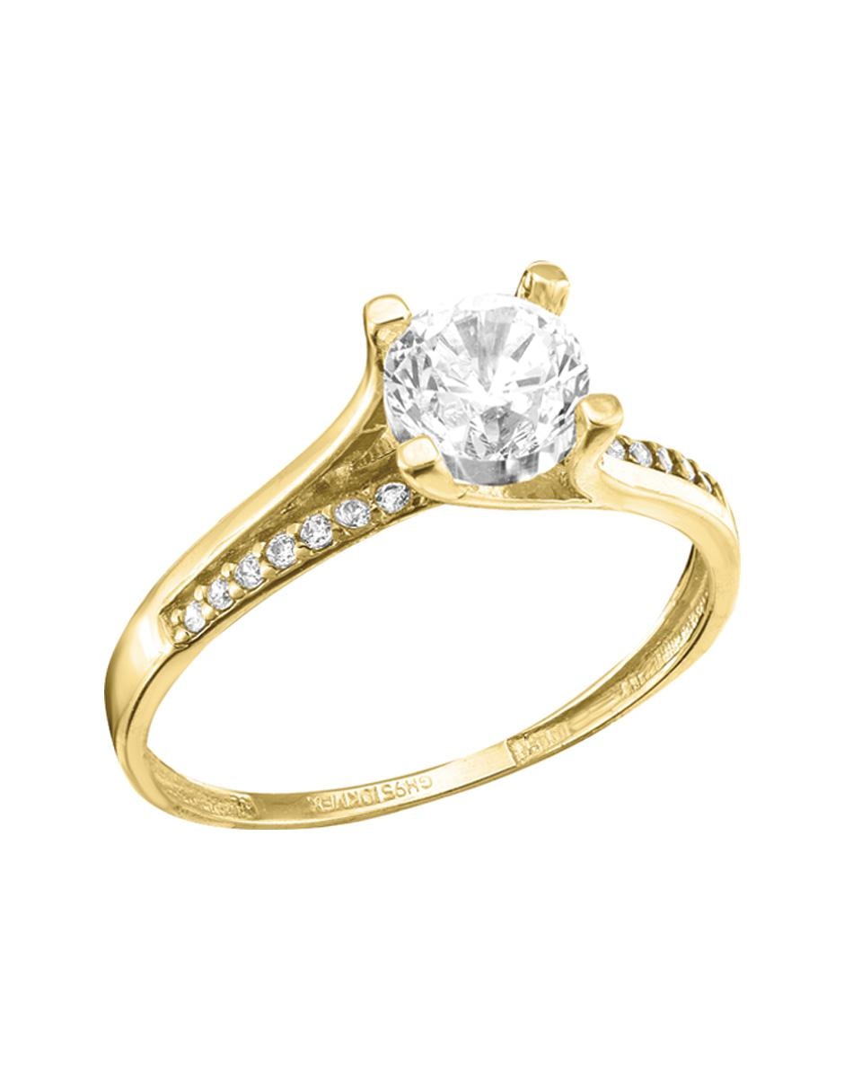 Anillo de compromiso de oro 10 k 3