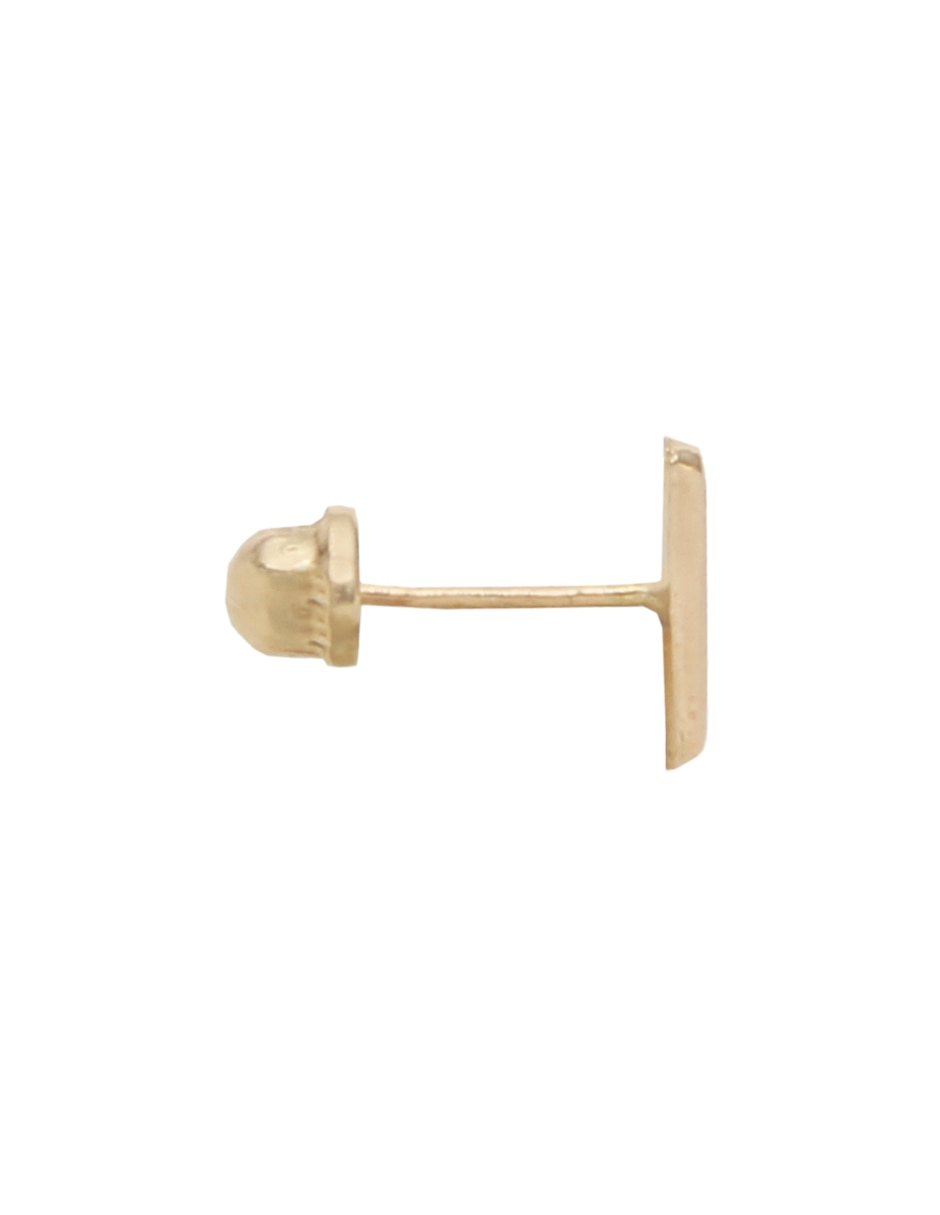 Broqueles de oro amarillo 14 K con acabado liso
