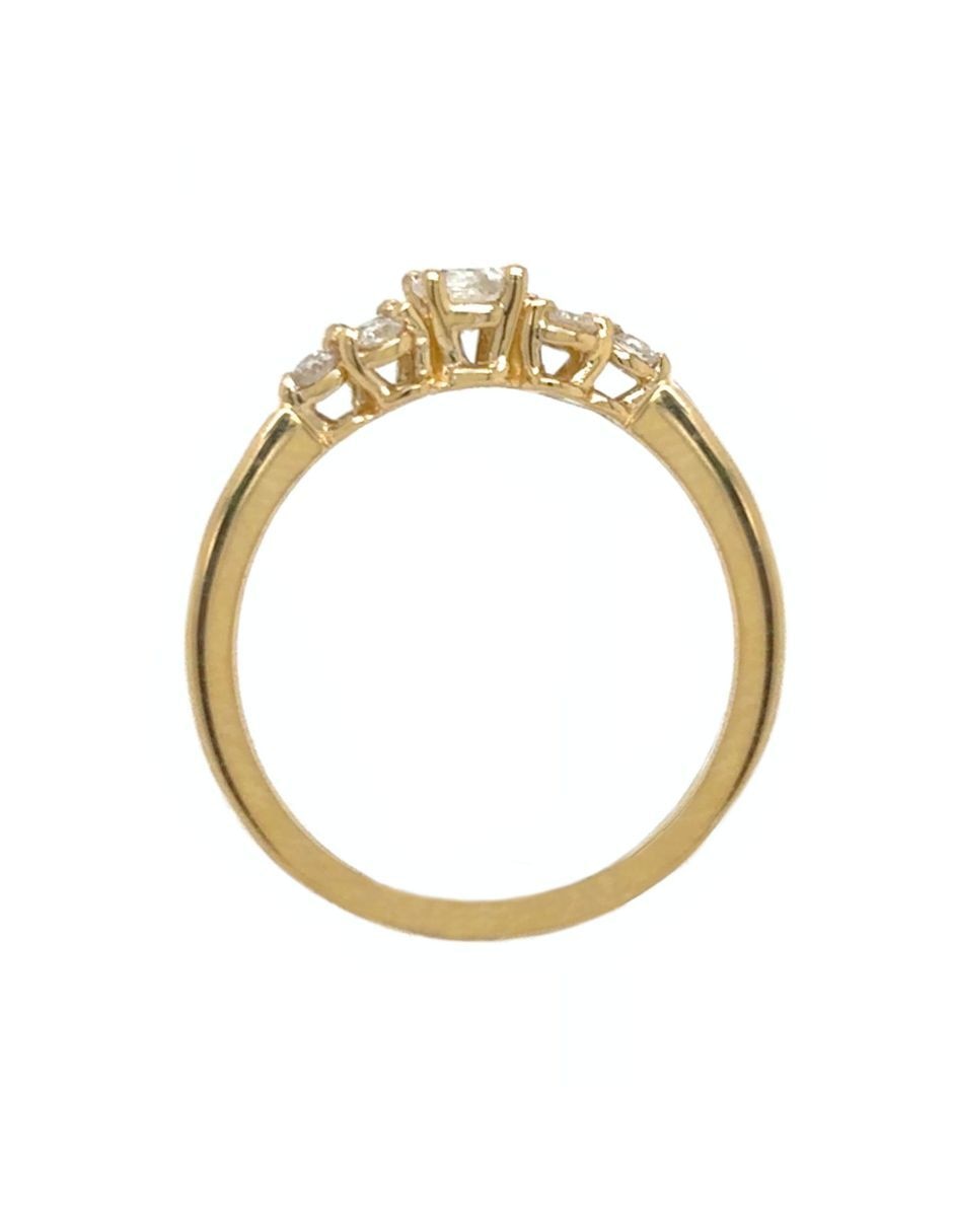 Anillo de compromiso de oro 14 k diamante 3