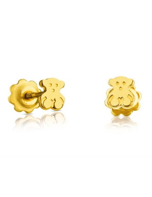 Broqueles de oro amarillo 18 K con acabado lustre Broqueles de oro amarillo 18 K con acabado lustre
