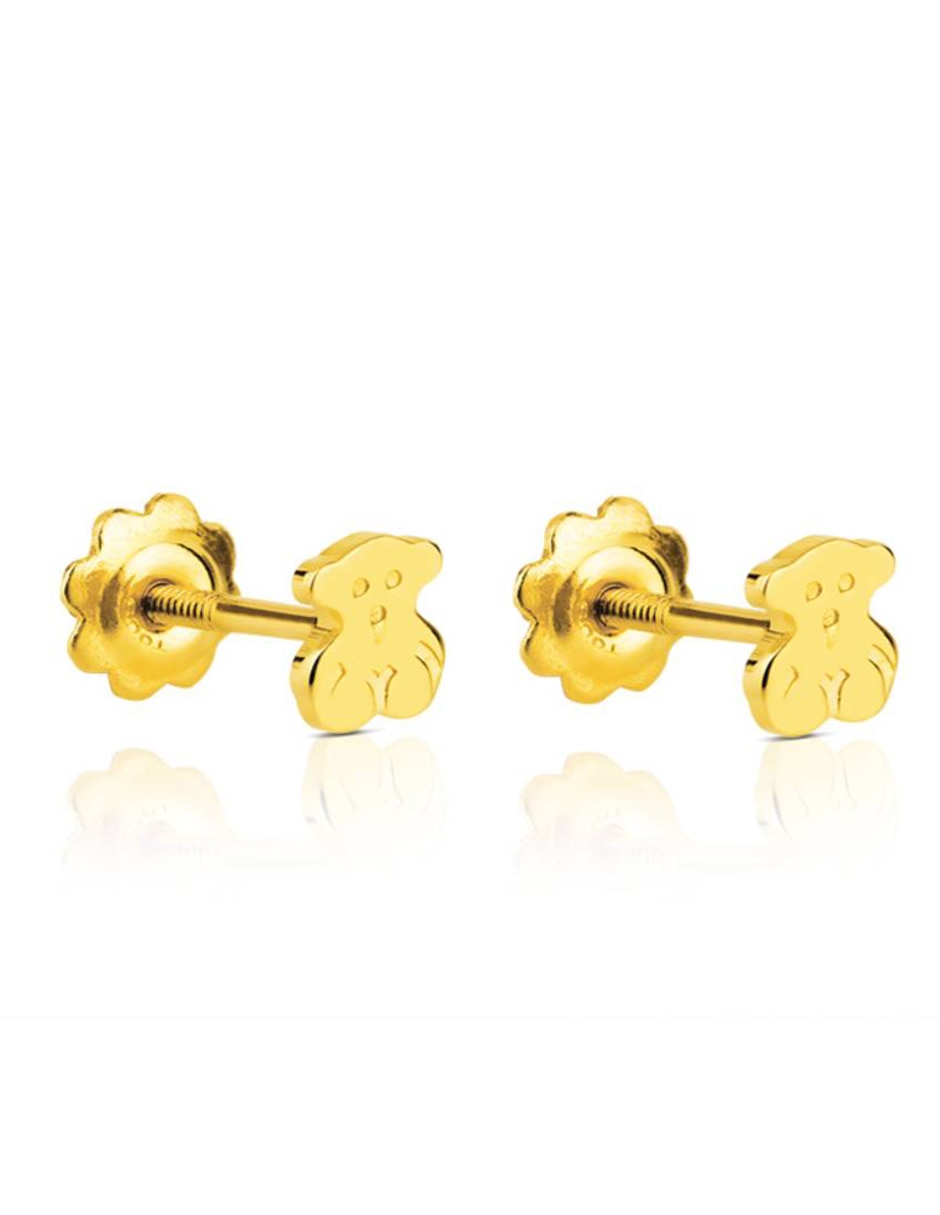 Broqueles de oro amarillo 18 K con acabado lustre 3