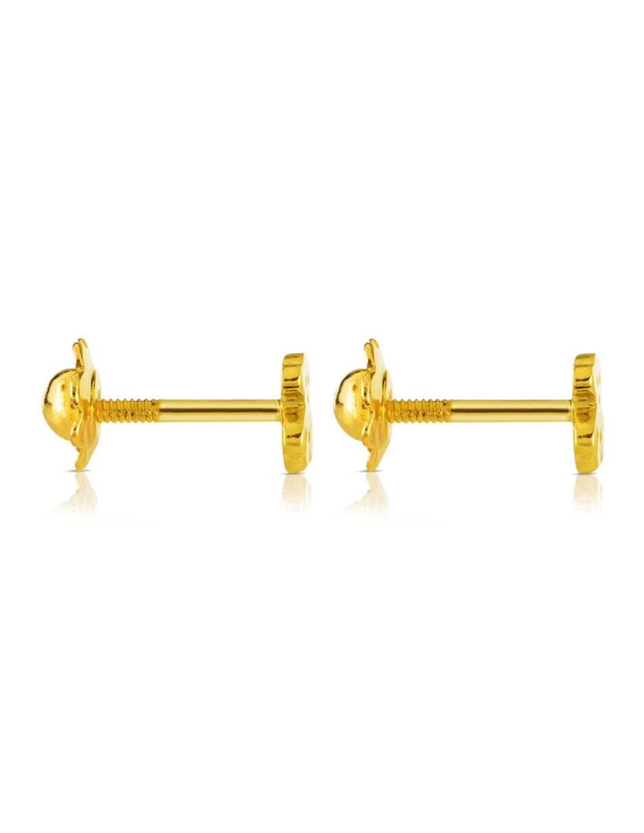 Broqueles de oro amarillo 18 K con acabado lustre 4
