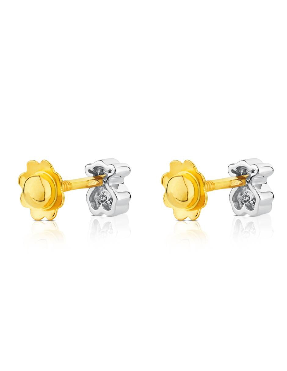 Broqueles de oro con acabado lustre diamante Broqueles de oro con acabado lustre diamante