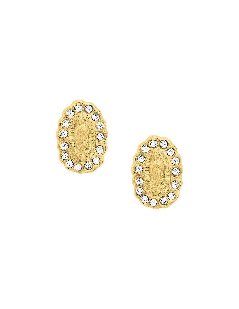 Broqueles de virgen de guadalupe con acabado brillante 3