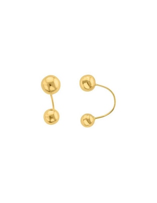 Broqueles de oro con acabado brillante