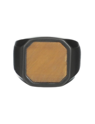 Anillo octagonal Ceramic Signet brillante Anillo octagonal Ceramic Signet brillante