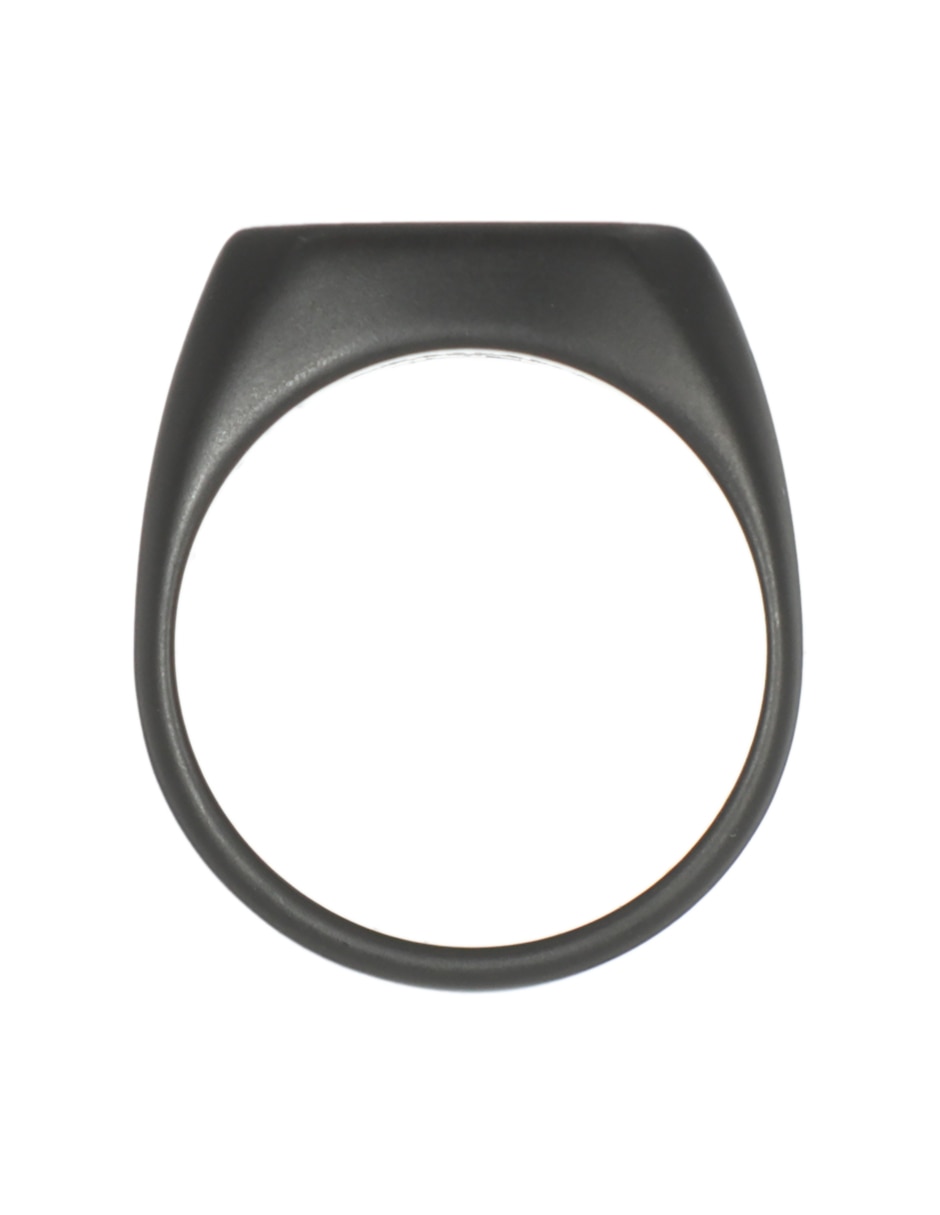 Anillo de octagonal Ceramic Signet brillante 4