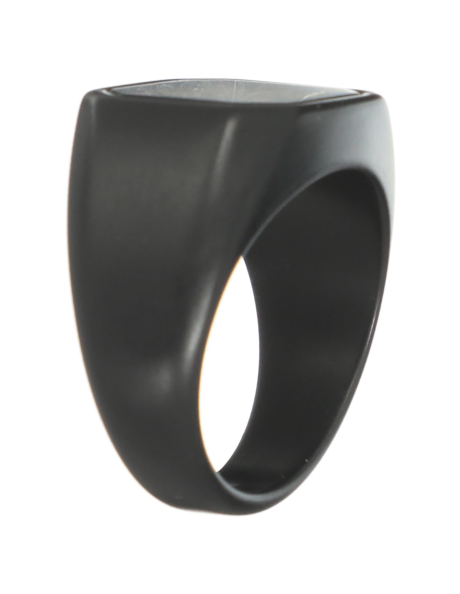Anillo de octagonal Ceramic Signet brillante 3