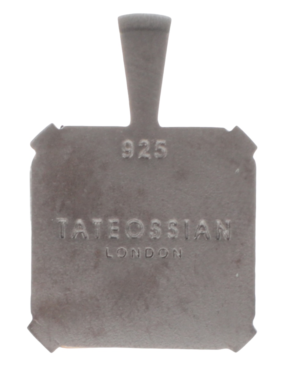 Dije cuadrada de plata ojo de tigre 3