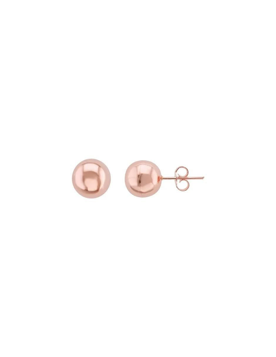 Broqueles de oro rosa con acabado brillante