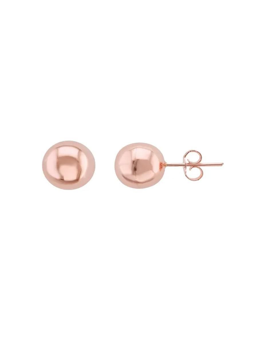 Broqueles de oro rosa con acabado brillante 3