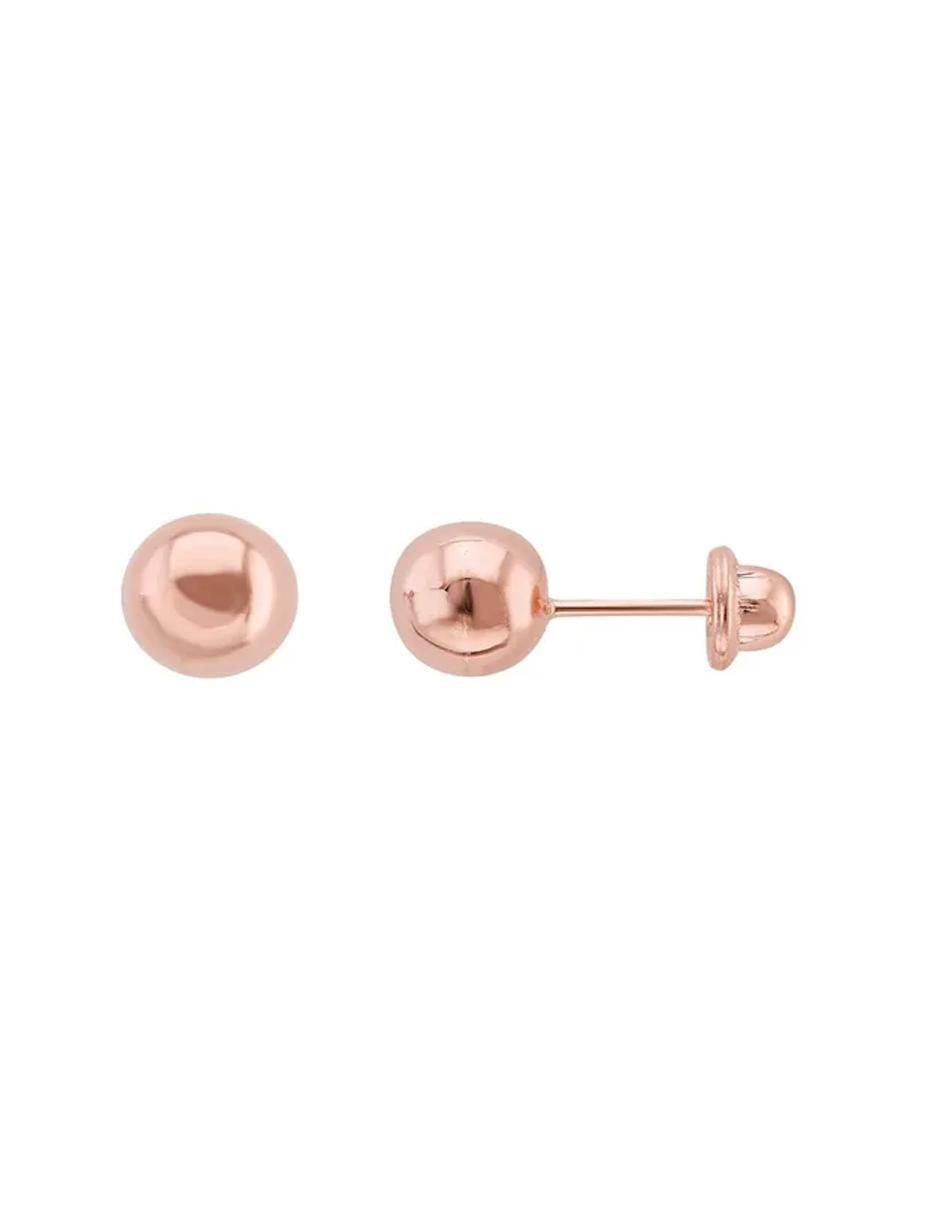 Broqueles de oro rosa con acabado brillante 3