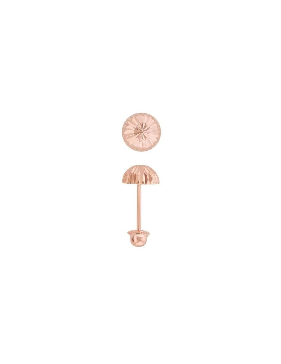 Broqueles de oro rosa con acabado brillante 2