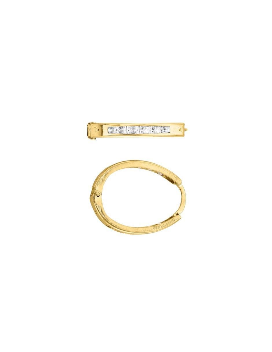 Aretes de oro amarillo con acabado brillante 2
