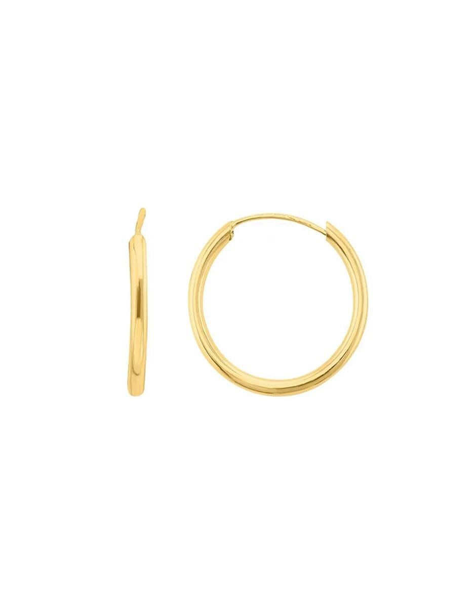 Arracadas de oro con acabado brillante 3