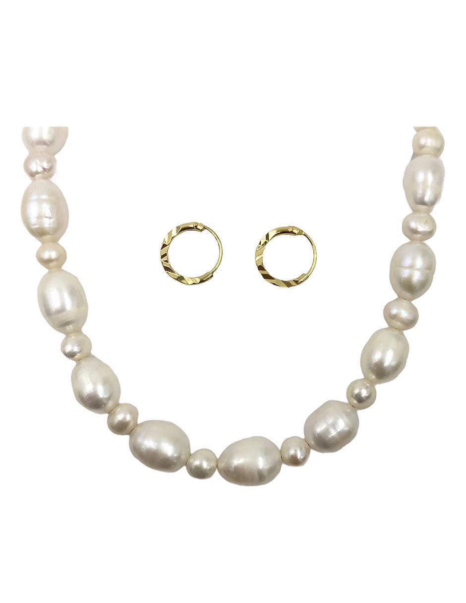 Aretes y collar 14 k Aretes y collar 14 k