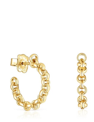 Aretes de aro Calin con acabado lustre 1